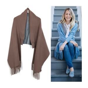 Elegant Brown Fringe Wrap